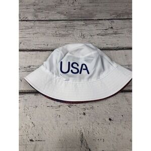 New Nike USA Team Reversible Bucket Hat Uni-Sex Dri Fit Red White Blue Size S/M